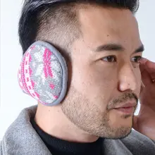 Женские и мужские вязаные наушники со снежинками, складные зимние Утепленные плюшевые теплые наушники, высокое качество и бренд