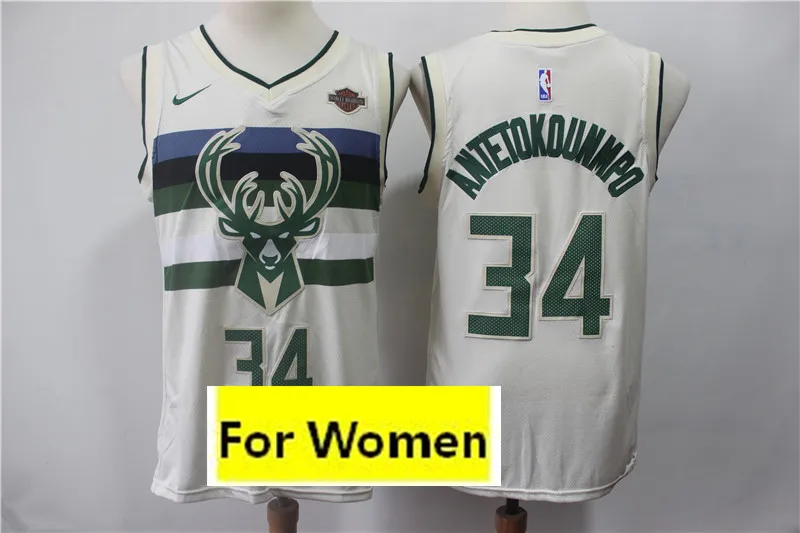 A+++ качественная женская футболка для взрослых#34 Giannis Antetokounmpo - Цвет: 6