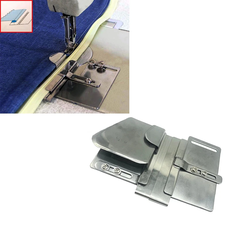UpperZipperHemmingAttachmentForIndustrialSewingMachineZipper