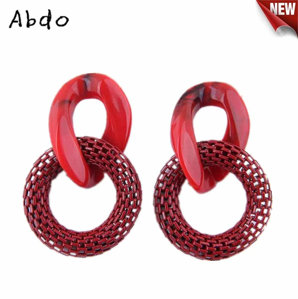 Новые круглые акриловые сетчатые Висячие серьги для женщин с леопардовым