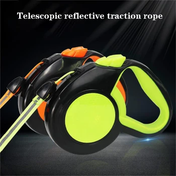 

3M/5M/8MRetractable Dog Leash Nylon Extending Walking Reflective Leads Running Lead for Small Large Dogs With Dog Dispenser