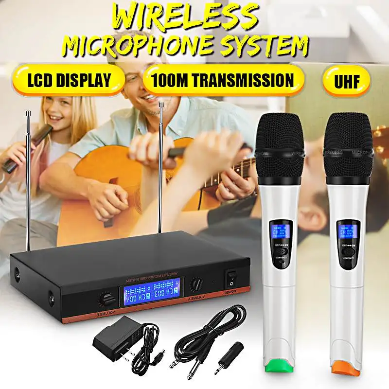 

LEORY Professional UHF Multifunction Wireless Karaoke Microphone Portable Household Microphone Kraoke Speech Party Supplies