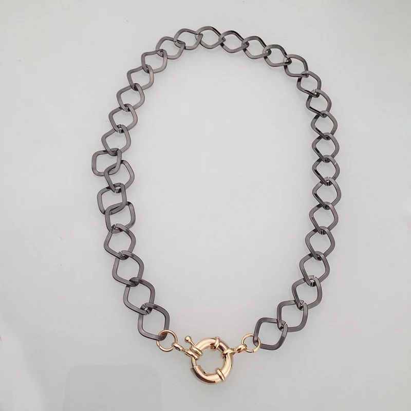 necklace Ожерелье colgantes killsta с большой Т-образной подвеской, готическое женское ювелирное массивное ожерелье на цепочке collane donna - Окраска металла: necklace