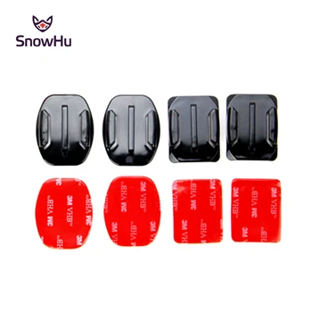

SnowHu for 8Pcs Flat Curved Adhesive Mount Helmet Accessories for Gopro Hero 8 7 6 5 4 3 Xiaomiyi sj4000 sj5000 Kit GP10