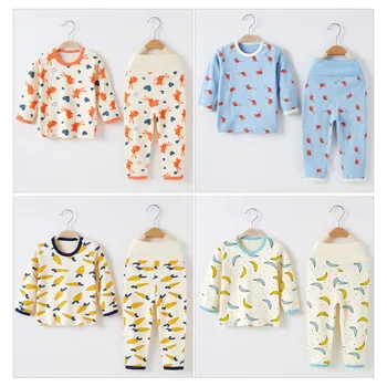 

Infant baby Sleepwear Baby Girl boy Winter Cotton Polka Dot Children Homewear Pajamas Toddler kids Pyjamas Printed Nightwear Set