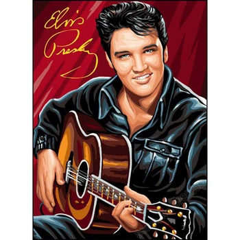 

Full Drill Square Elvis Presley Guitar Diamond Painting Kit - DIY Cross Stitch Rhinestone Mosaic