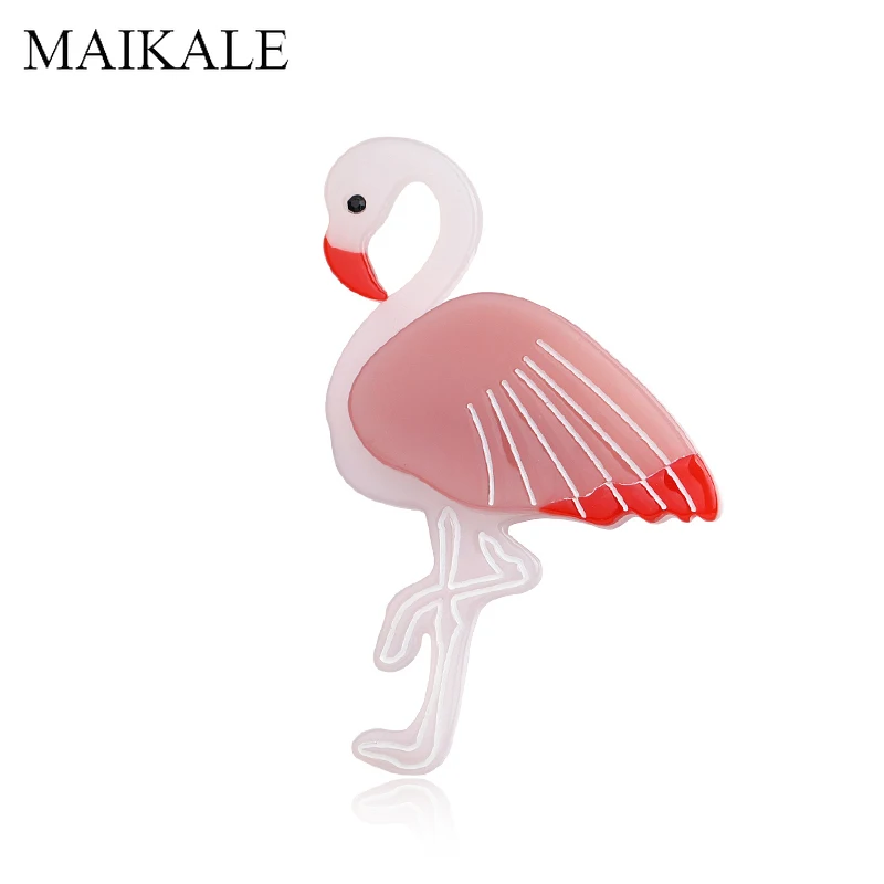 MAIKALE, новая модная акриловая брошь в виде птицы ручной работы, булавки, броши с лебедями для женщин, большая брошь из ацетата и смолы, аксессуары для детских сумок, подарок