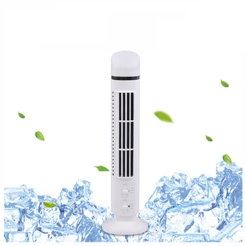 

High Quality USB Rechargeable Fans Portable Desk Tower Fan with LED Light Factory Supply