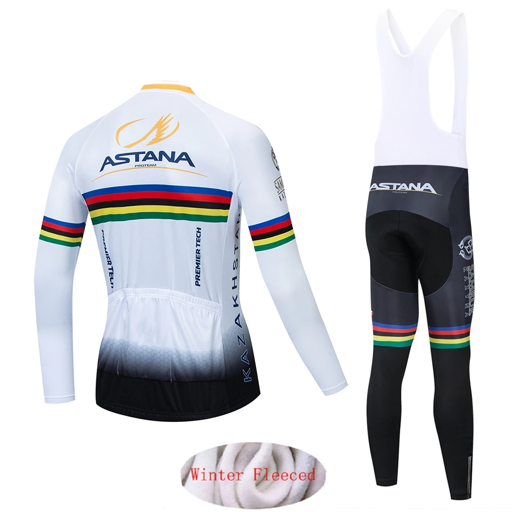 Астана traje de Ropa de Invierno Jersey de Ciclismo de Polar térmica manga larga Ropa Ciclismo MTB bicicleta