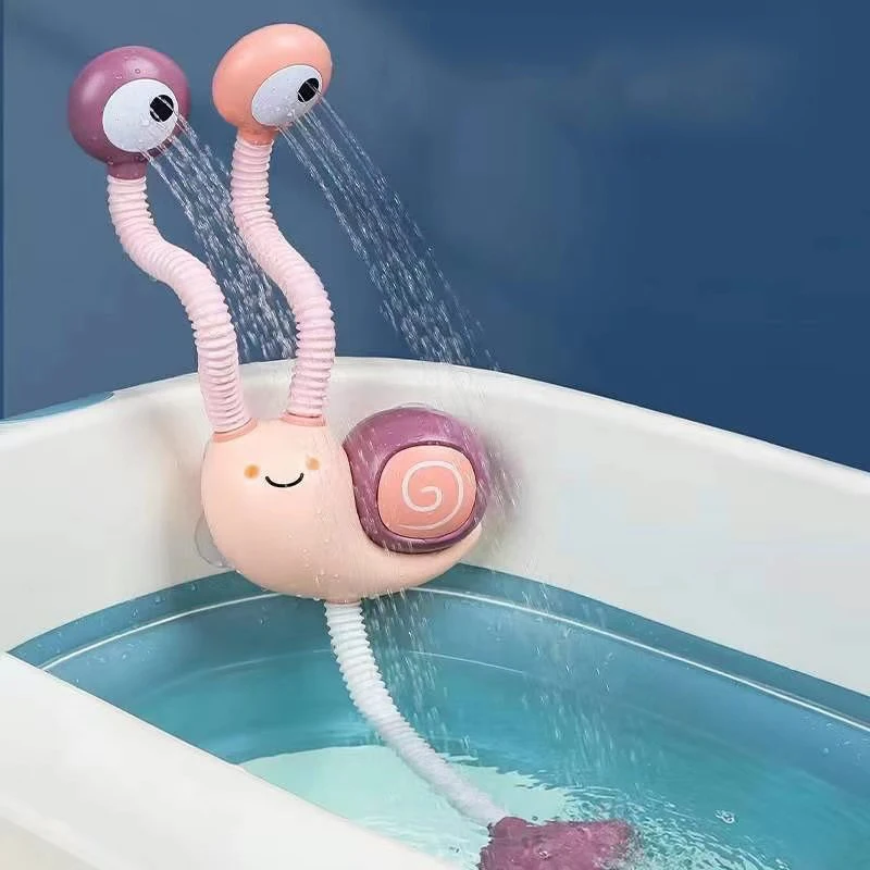 Bath Toys Water Game Snail Spraying Faucet Shower Electric Water Spray Toy For Baby Bathtime Bathroom Kids Toys 2
