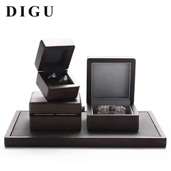 Black Walnut Jewelry Box Ring Necklace Bracelet Storage Box Wooden Jewelry Jewelry Packaging Box Spot