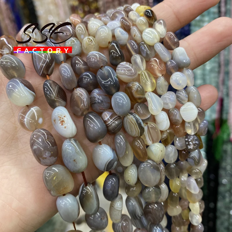 

Botswana Natural Irregular Sardonyx Loose Spacer Charm Beads for Jewelry Making Diy Bracelets Necklace Accessories 6-8mm 8-10mm