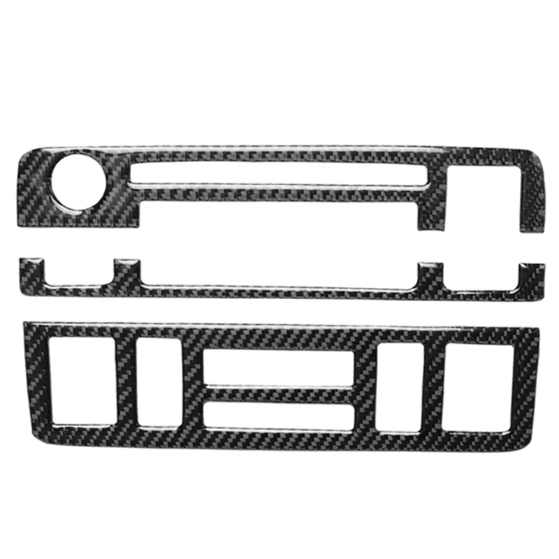 

for BMW E46 1998-2005 3 Series Carbon Fiber Central Control Panel Air Conditioning Volume Adjustment Frame Cover Trim Decoration