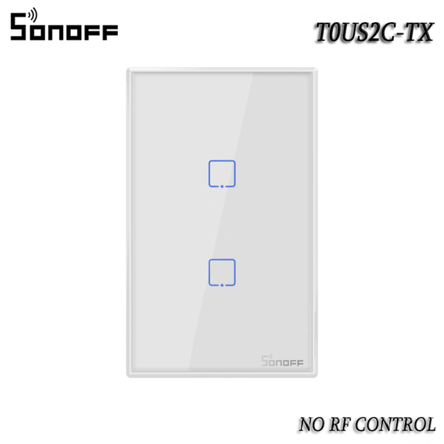T0 TX WiFi Smart Wall Switch EU/US/UK 1/2/3 Gang Remote Control Light Switch Via Ewelink APP Work With Alexa Google Home