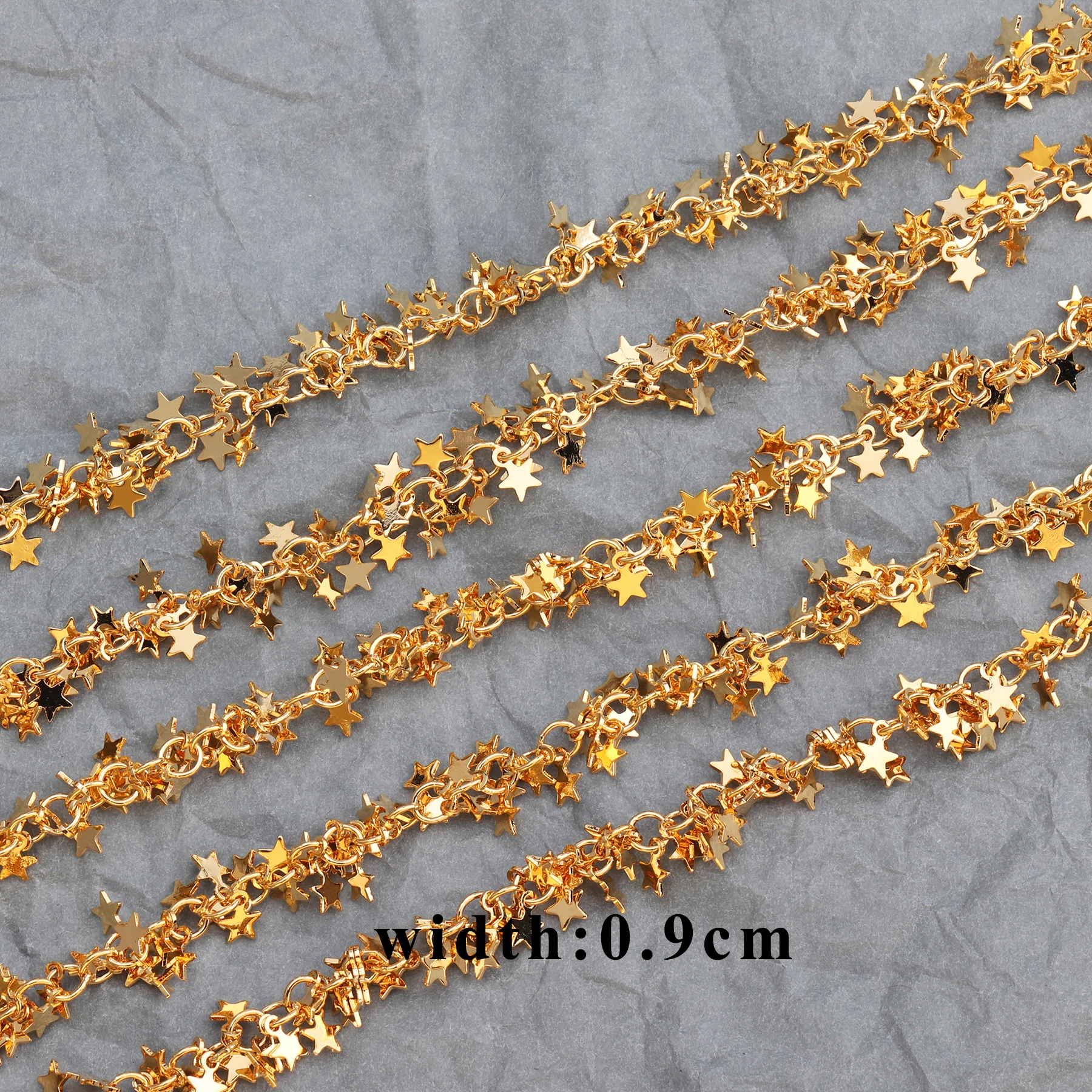 GUFEATHER C56, 18K Золотая цепочка, ювелирные аксессуары, кольцо звезда цепь, изготовление ювелирных изделий, ручная работа, ювелирные изделия, diy серьги, 1 м/лот