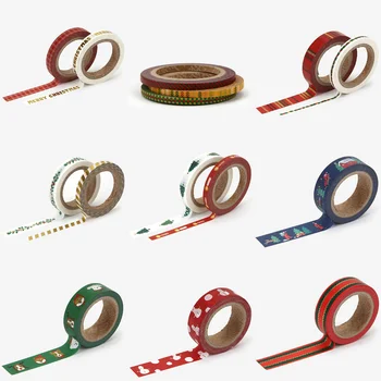 

1000cm / Roll Kawaii Snow Deer Christmas Tree Decorative Washi Tape Set DIY Scrapbooking Adhesive Masking Tape School Supplies