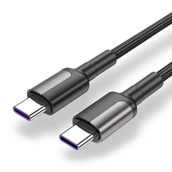 

60W Dual Type C Quick Charging PD Fast Charging Cable Mobile Phone Data Line Zinc Alloy Nylon High-density Weaving Fast Charge