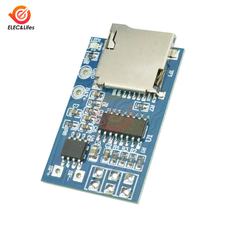 Плата TF карты GPD2846A модуль декодера MP3 плеера усилителя 2 Вт для модуля питания Arduino