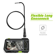 Промышленная эндоскоп бороскоп Инспекционная камера с полужесткой трубкой 3500 мАч батарея 5 дюймов HD ЖК-экран Камера бороскоп
