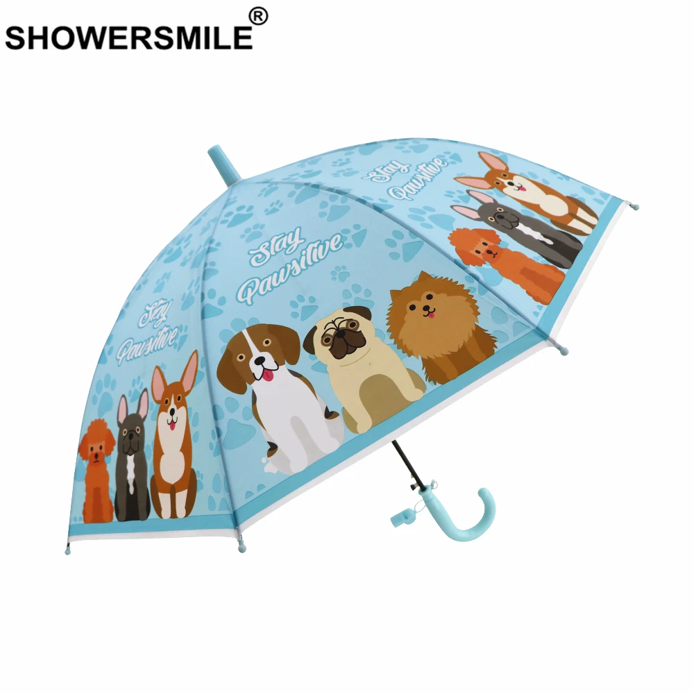 SHOWERSMILE детский зонтик с оленем, Детский прозрачный зонтик с животным принтом, для девочек и мальчиков, от дождя и солнца, милый бренд Parapluie
