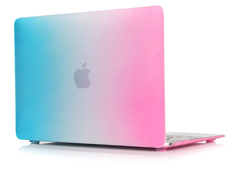 shuilan taohong GUKEEDIANZI жесткий Радужный чехол протектор для Macbook Pro 13,3 дюймов с сенсорной панелью( новая версия) A1706 пластиковый чехол для ноутбука - Цвет: shuilan taohong