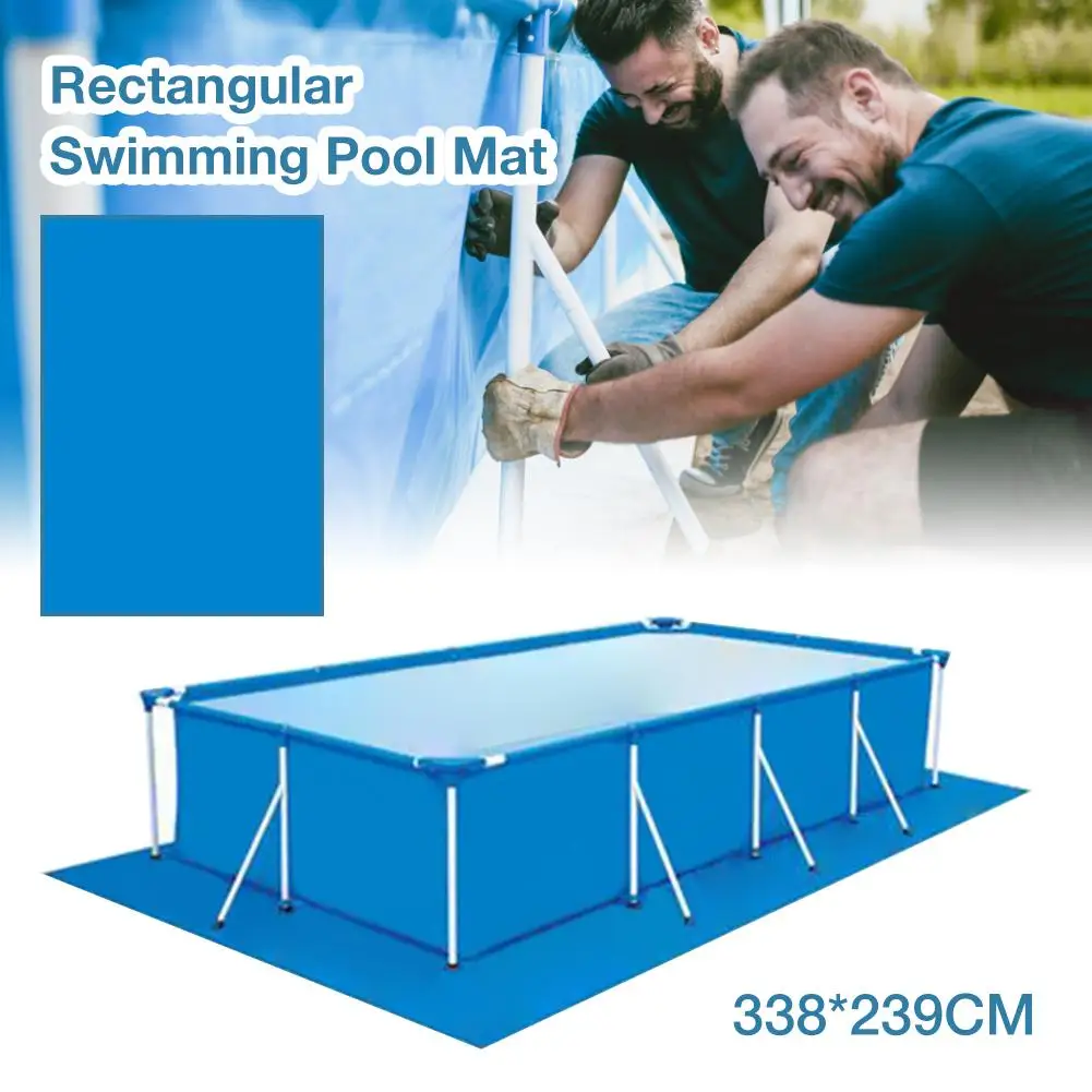Large Swimming Pool Mat Rectangular Foldable Polyester Floor Cloth Carpet Dustproof Mat Cover For Outdoor Villa Garden Pool
