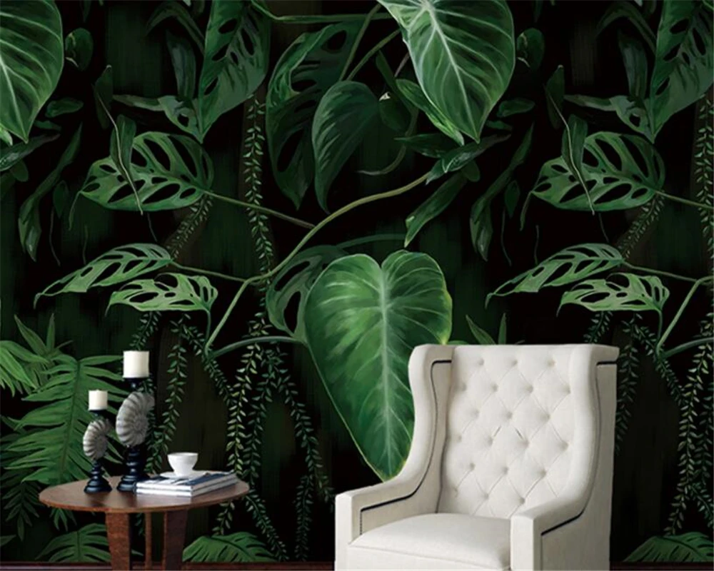 Diantu на заказ Большая фреска тропический дождь лес Пальма банановый лист Гостиная ТВ фон стены 3d обои pepapel де parede