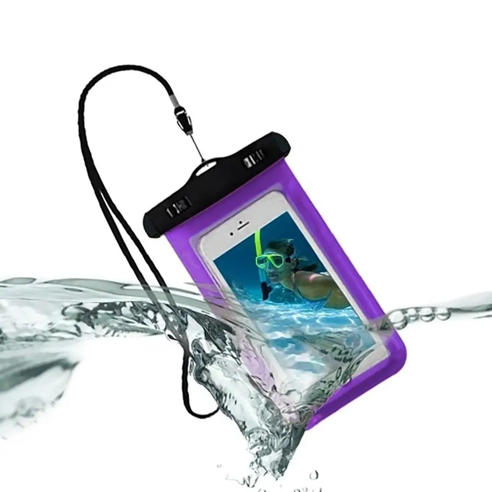 Водонепроницаемая сумка для телефона, чехол для подводной сушки, универсальный чехол для мобильного телефона, водонепроницаемые сумки, грязеотталкивающие - Цвет: Purple