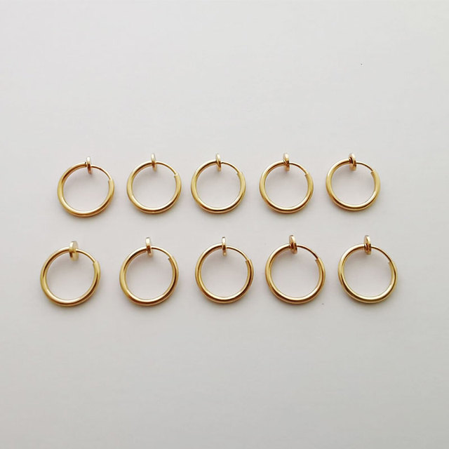 Hoop Retractable Earring Ear Rings Brinco Circle Without Hole Fake Cartilage Earring No Need Piercing