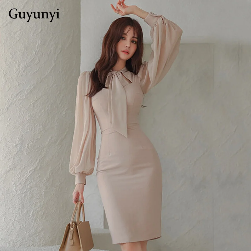 Professional Temperament Office Lady Dress 2022 Spring Simple Chiffon ...