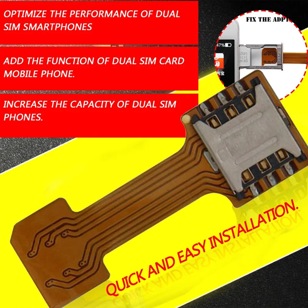 1 шт. Универсальный гибридный слот для sim-карты двойной адаптер для sim-карты микро-удлинитель нано-нано для телефона Android для Xiaomi