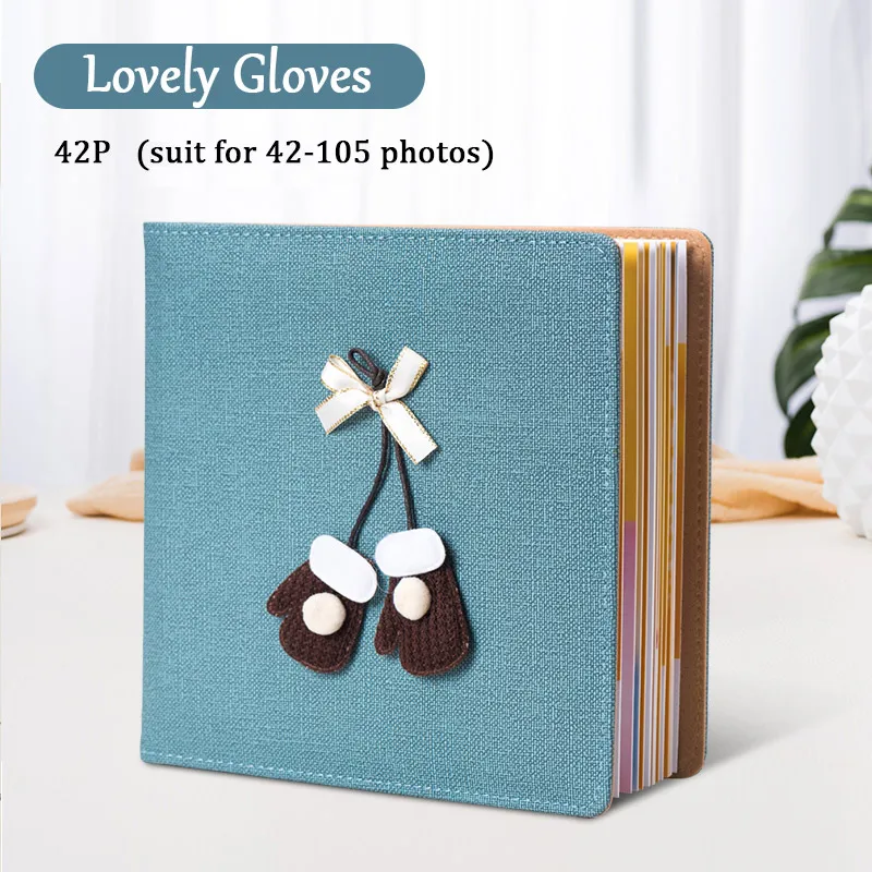 42P lovely gloves Фотоальбом книга печать на заказ Фотокнига DIY Выпускной памятная книга фотостудия детский альбом для автографов - Цвет: 42P lovely gloves