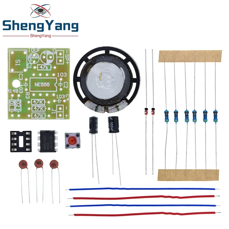 NE555 Doorbell Suite Electronic Production DIY Kit Ding dong doorbell PCB welding laboratory | Электронные компоненты и