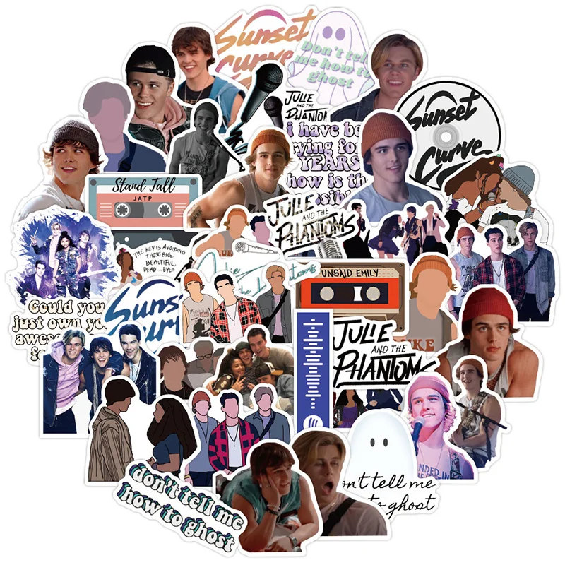 

50/pcs Stickers Julie And The Phantoms Boy American TV series Retro Graffiti Laptop Luggage Guitar Fridge Car Sticker Kids Toys