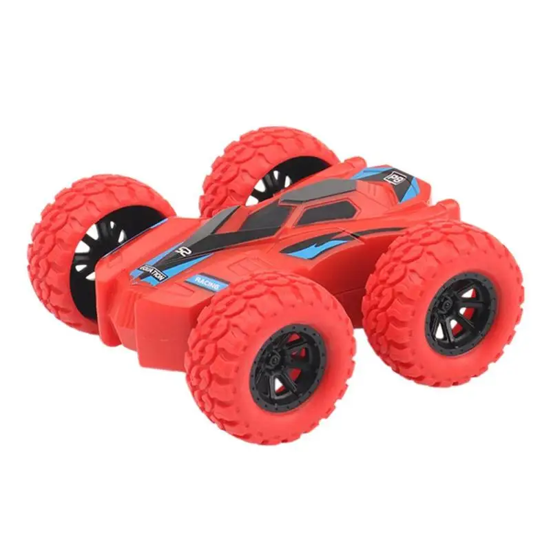 Инерции полноприводных модель автомобиля внедорожные двухсторонний самосвал Kid восхождение Дети моделирование треков подарок 7,5X7 см - Цвет: Red
