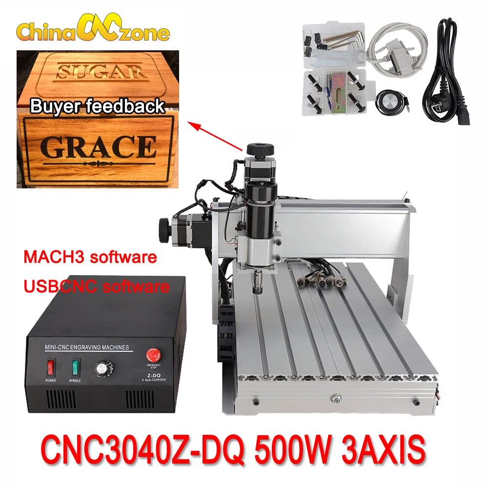 

CNC 3040 3axis Milling Machine 500W CNC mach3 USB CNC Router Ball Screw USB Line DIY Drilling Engraving Machine For wood CNC