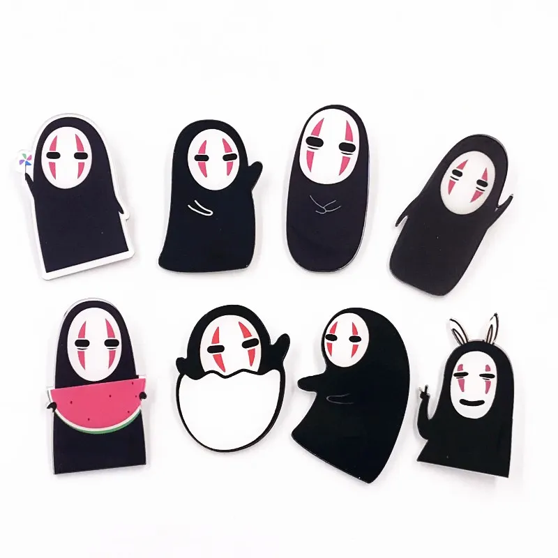 1 шт. аниме мультфильм без лица мужские значки на булавке Kawaii значок рюкзаке