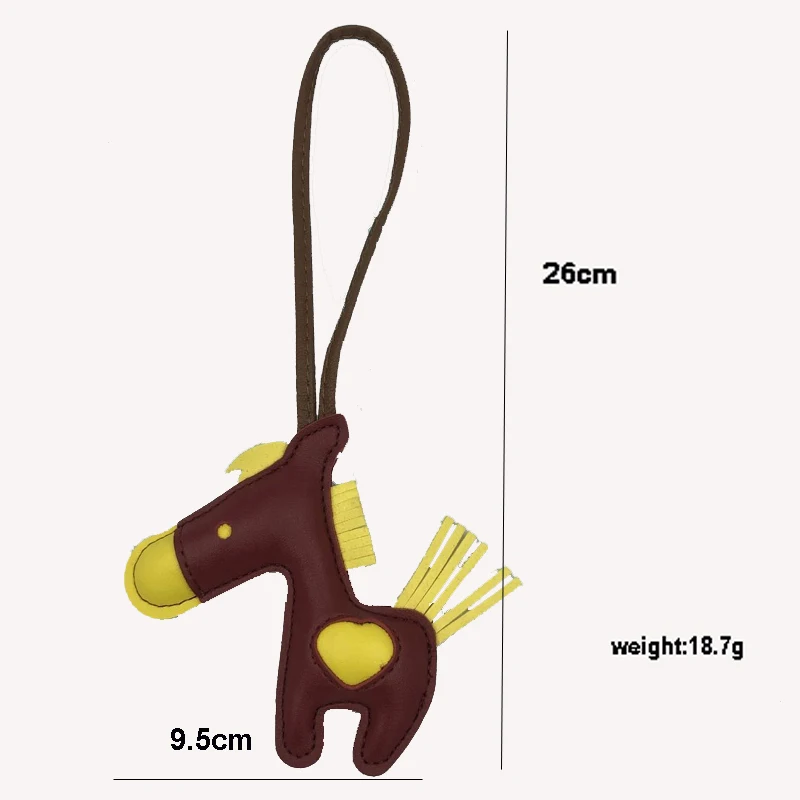 Exknl известный роскошный ручной работы из искусственной кожи брелок лошадь животное брелок Женская сумка Подвески и кулоны, аксессуары ювелирные изделия