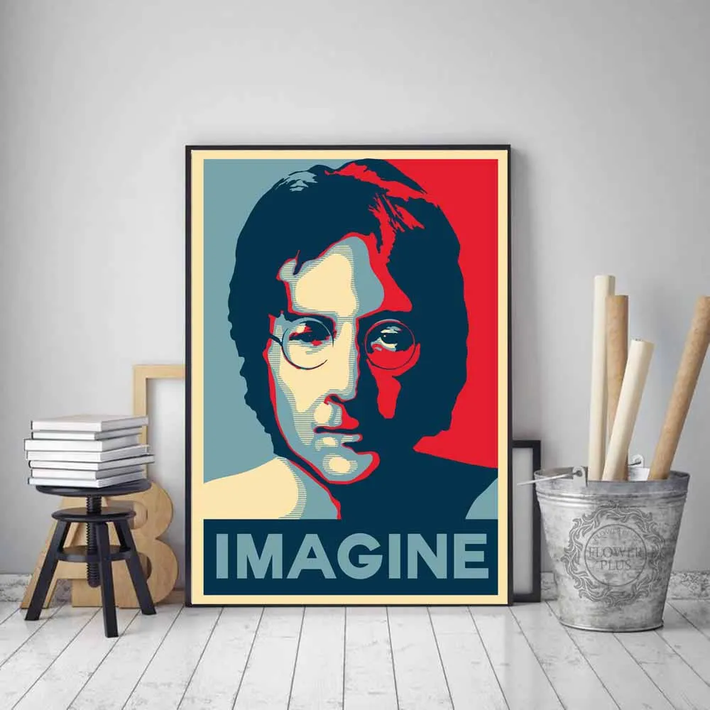 John lennon Mind Games Imagine Hope Painting музыкальная певица звезда плакат искусство светлые холщовые домашняя, комнатная, Настенная Декор с печатью