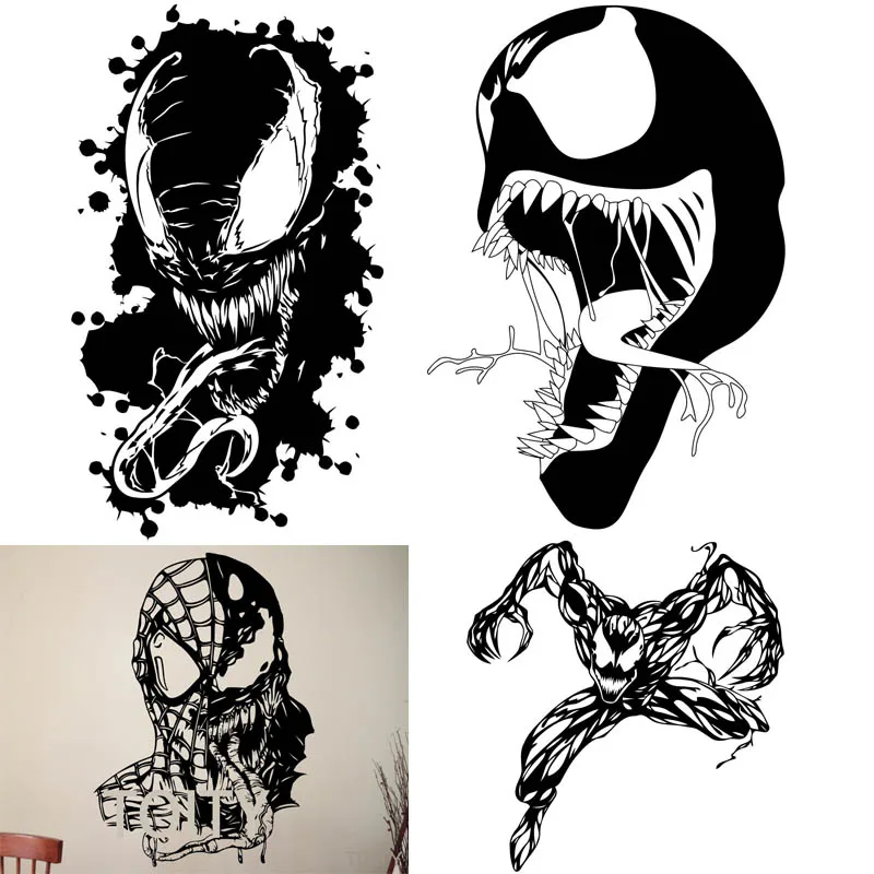 

21 Designs Venom Wall Art Sticker Marvel Comics Supervillain Vinyl Decal Superhero Home Kids Room Decor Removable Mural