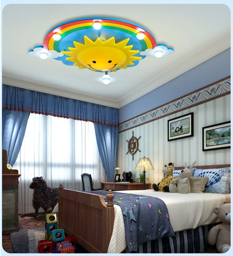 Креативная детская комната, спальня, потолочный светильник с теплым глазом, светодиодный светильник для мальчиков и девочек, мультяшный светильник для детской комнаты ing
