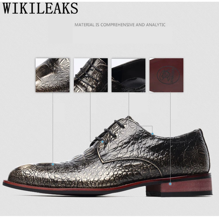 Итальянская мужская официальная обувь; мужские туфли-оксфорды из натуральной кожи с острым носком; модельные туфли; обувь из крокодиловой кожи в деловом стиле; Zapatos De Hombre