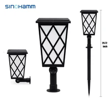 Открытый Солнечный датчик садовые лампы пламенный 5 Вт 29,72 дюймов Многофункциональный розовый светильник Настенный светильник для сада наружное освещение