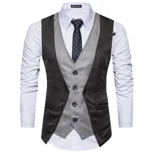 Ouma, стиль, мужской, крутой, смешанный, макет, из двух частей, однобортный, мужской, простой, повседневный жилет