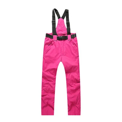 pink red SAENSHING зимние штаны с ремнем для сноуборда женские брюки зимние парные брюки для катания на коньках лыжные уличные лыжные брюки для мужчин - Цвет: pink red