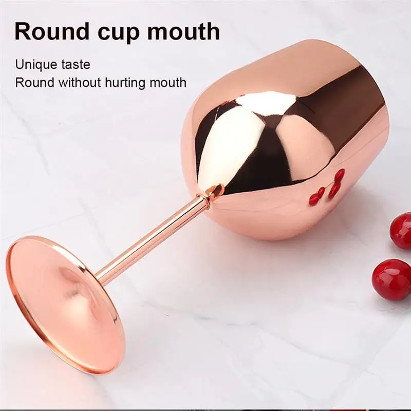 New 500ml Stainless Steel Goblet Champagne Cup Wine Glass Cocktail Glass Creative Metal Wine for Bar Restaurant