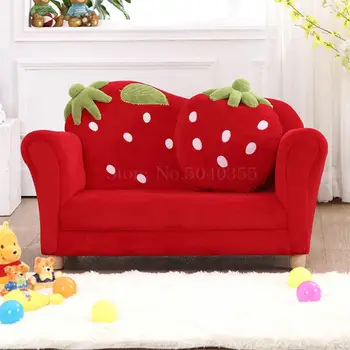 

Children's sofa cute cartoon fabric lazy reading strawberry combination set children's small sofa learning seat