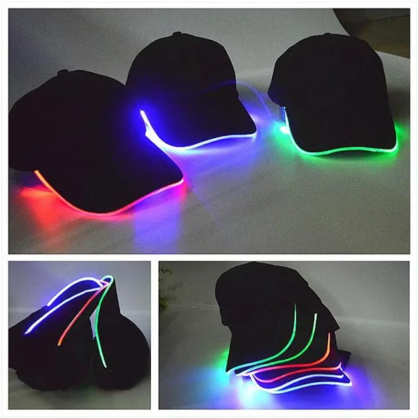 Unisex LED Lighted Hat Baseball Hip-hop Club Party Cap Hunting Camping Running