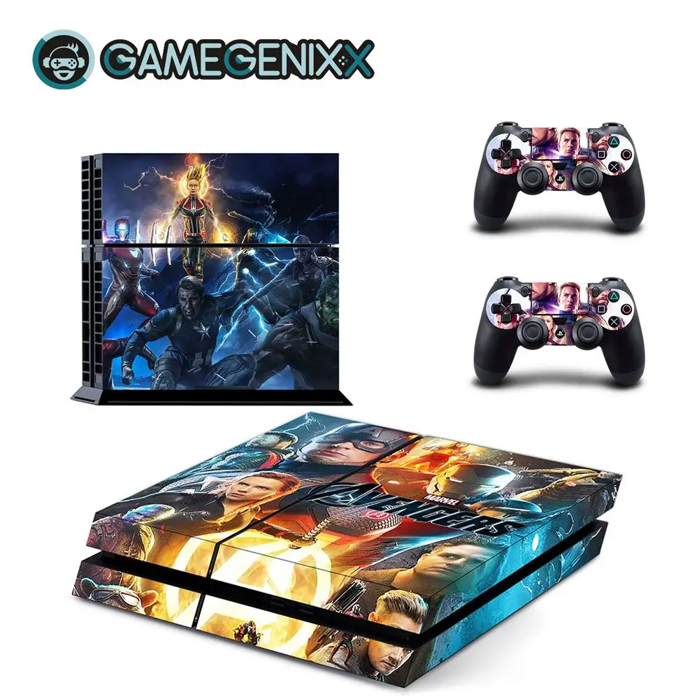 GAMEGENIXX виток винилопласта с наклейкой для консоли PS4 и 2 контроллера-Мстители
