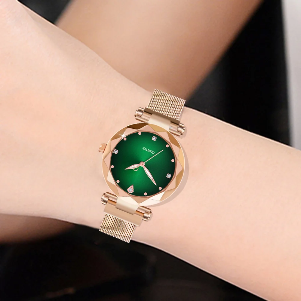 

Ladies Casual Analog Quartz Watch Round Dial with Metal Mesh Strap @M23